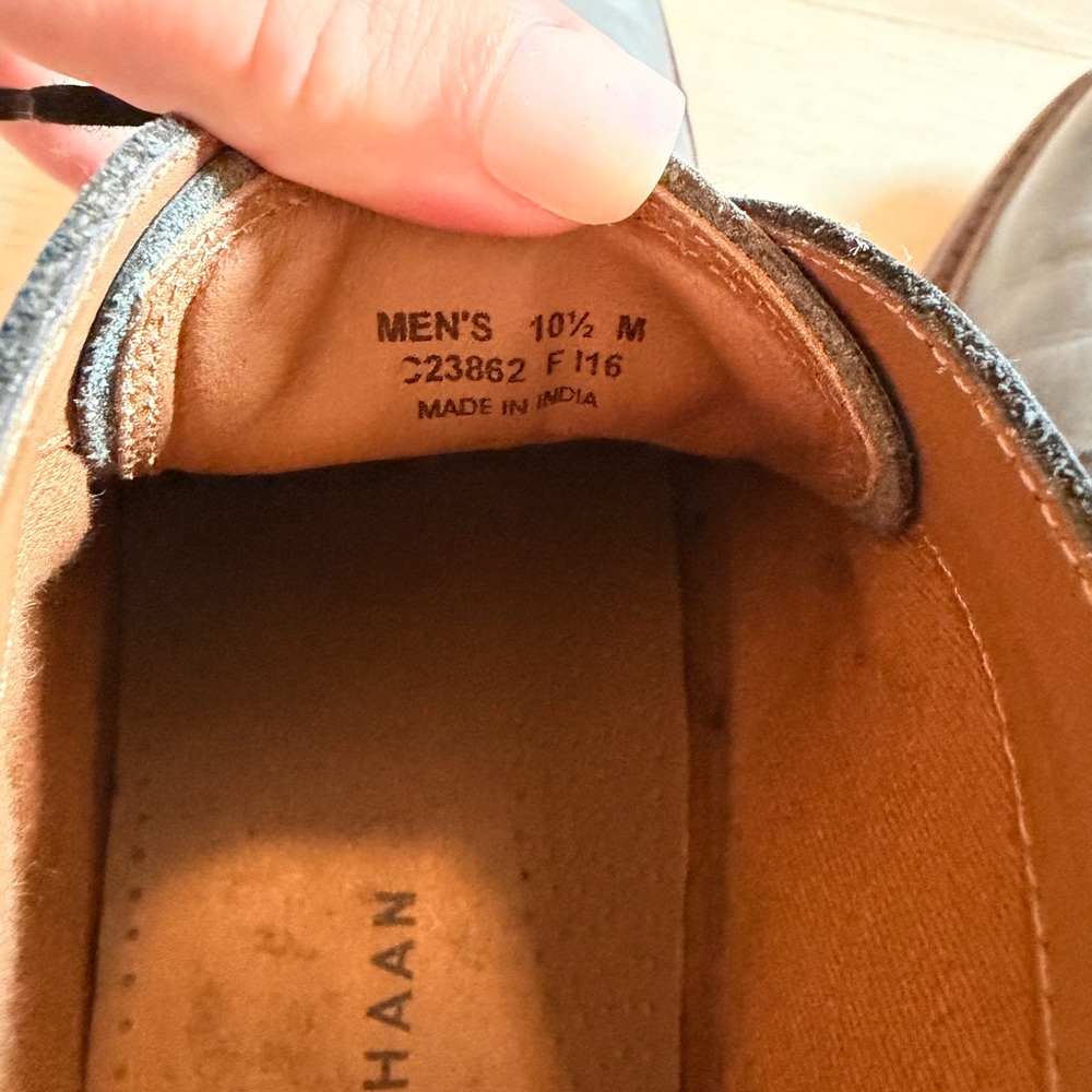 Cole Haan Black Leather Chukka Boots with Brown Welt - Picture 6 of 7